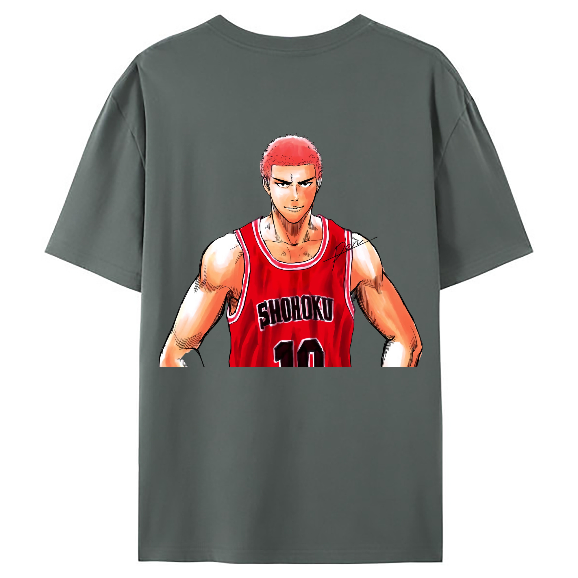 （画像用） SLAM DUNK／スラムダンク 綿100％ メンズ半袖Tシャツ（バックプリント） 通気性